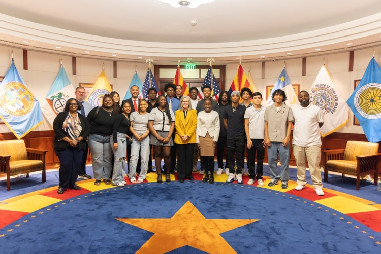 Hayden Basketball and Governor Hobbs