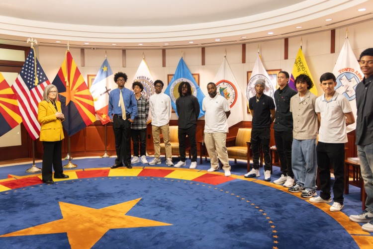 Hayden Basketball and Governor Hobbs