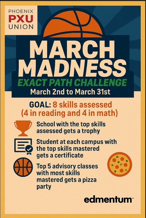 A peach color flyer with a football, pizza, trophy picture