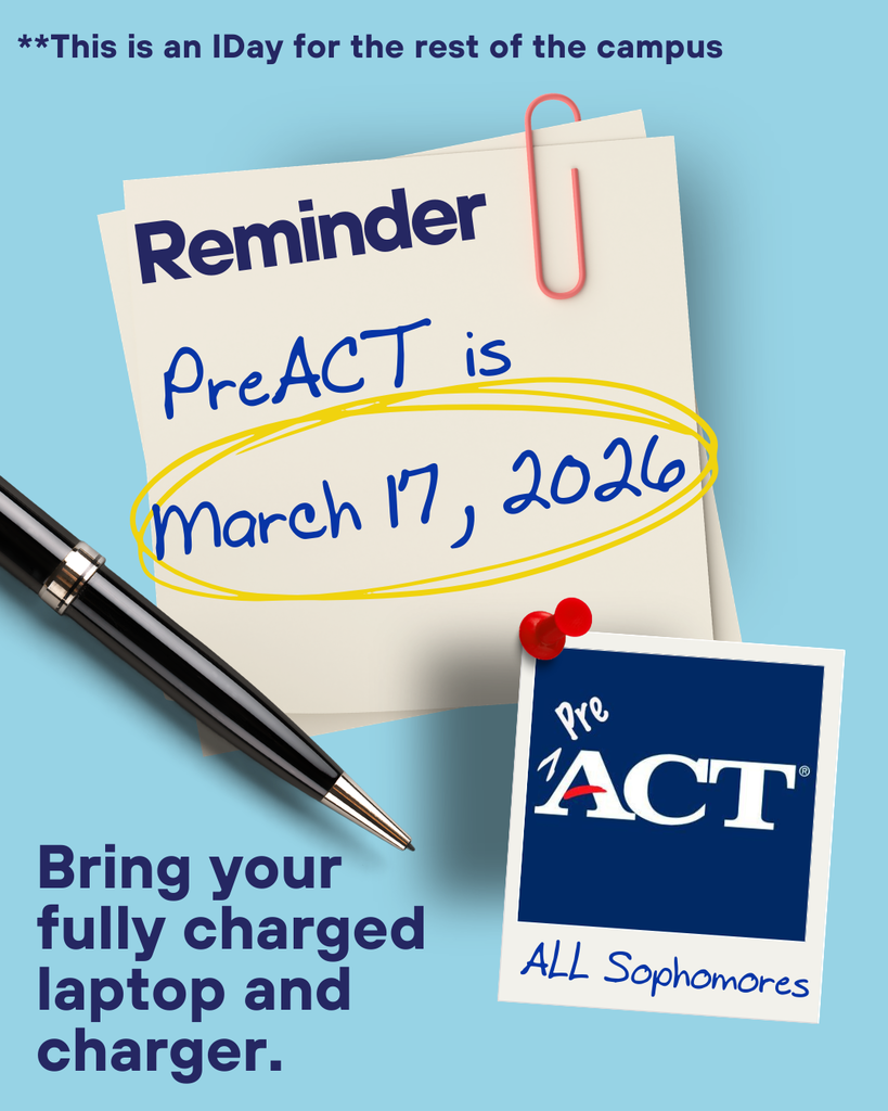 PreACT Test Reminder Sophomores