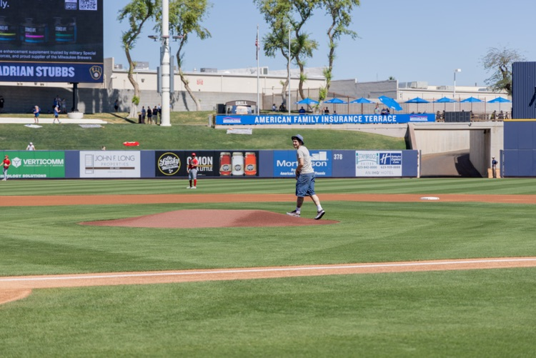 Adrian Stubbs first pitch