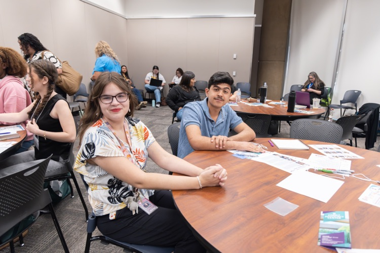 students learning from community partners