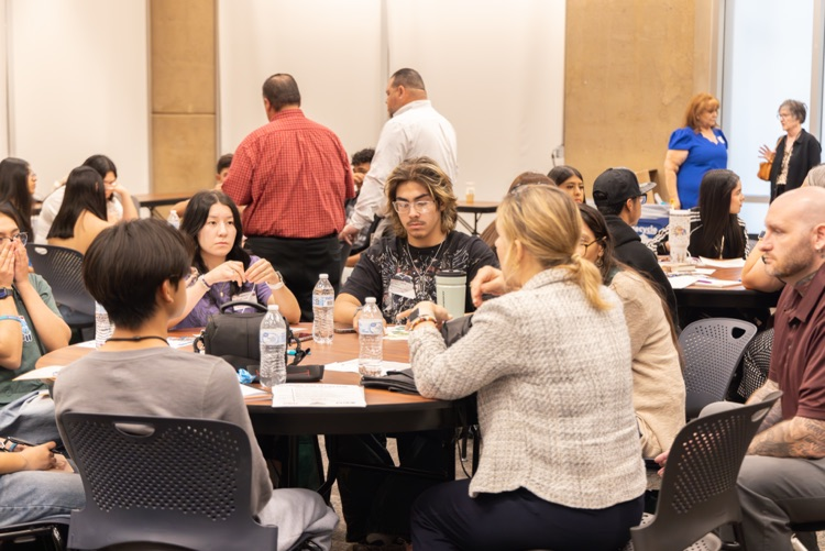 students learning from community partners