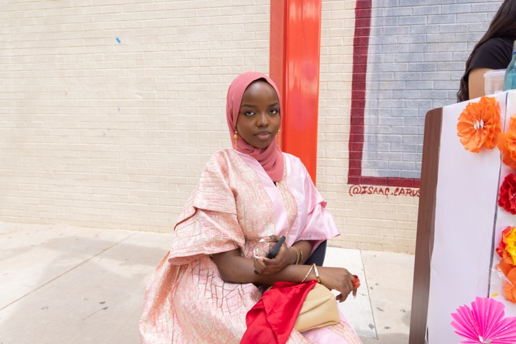 students posing for multicultural fashion show