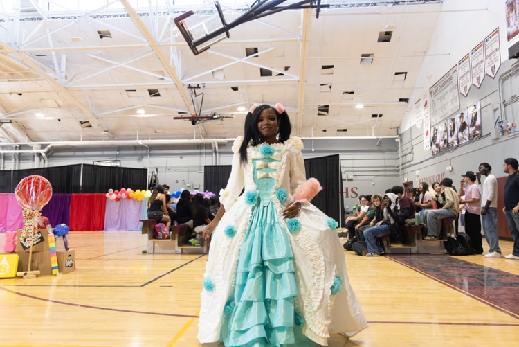girl in white and aqua dress