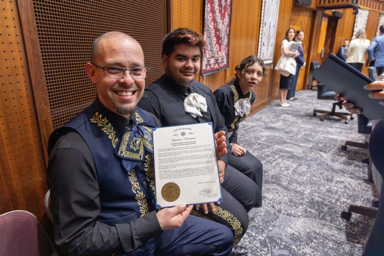 Maryvale Mariachi at the Capitol with Representative Anna Abeytia