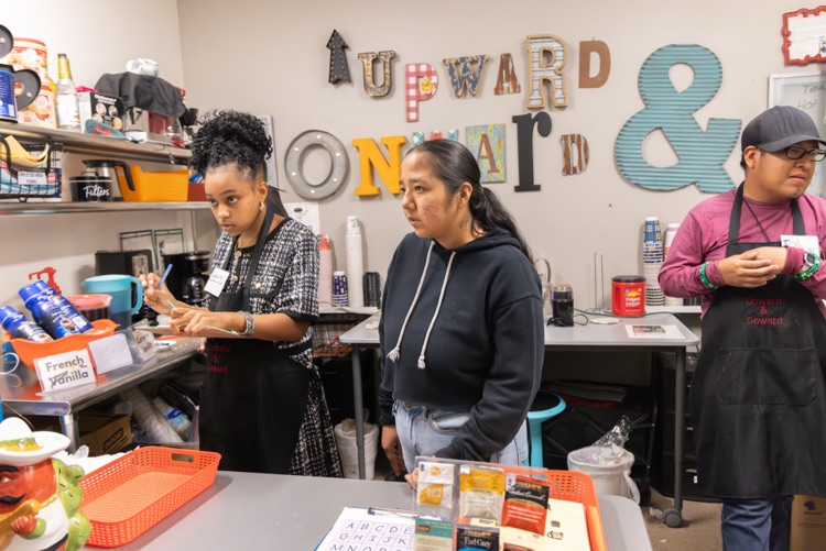 upward and onward students taking orders