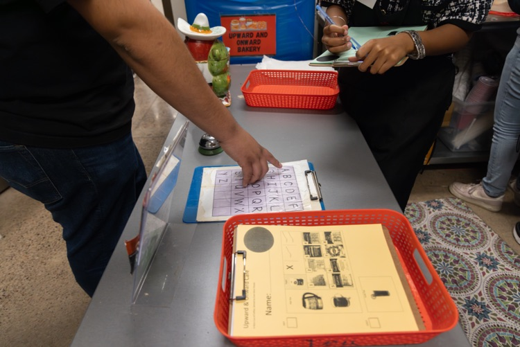 student orders in cafe