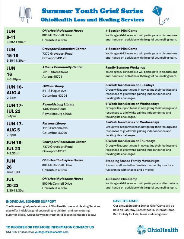 Summer Youth Grief Series
