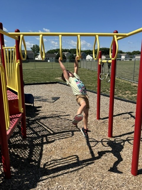 student on playground