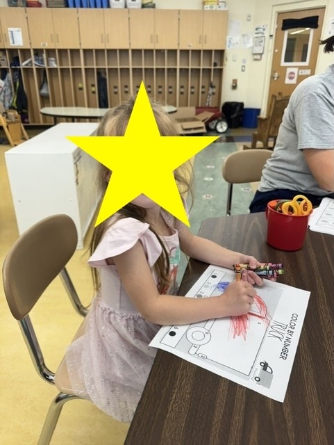 student coloring
