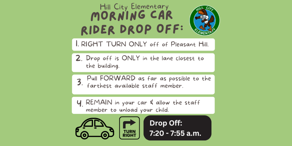 Morning Car Rider Drop Off Procedures