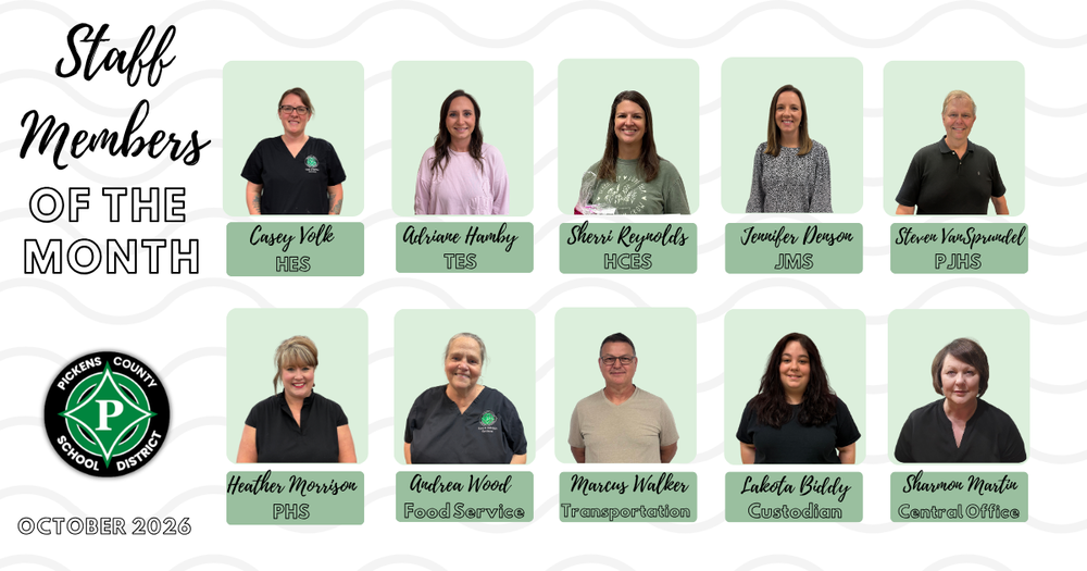 Staff Members of the Month October