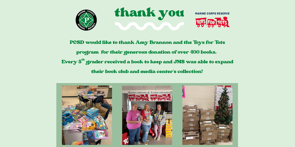 PCSD thanks Amy Brannon and the Toys for Tots program .