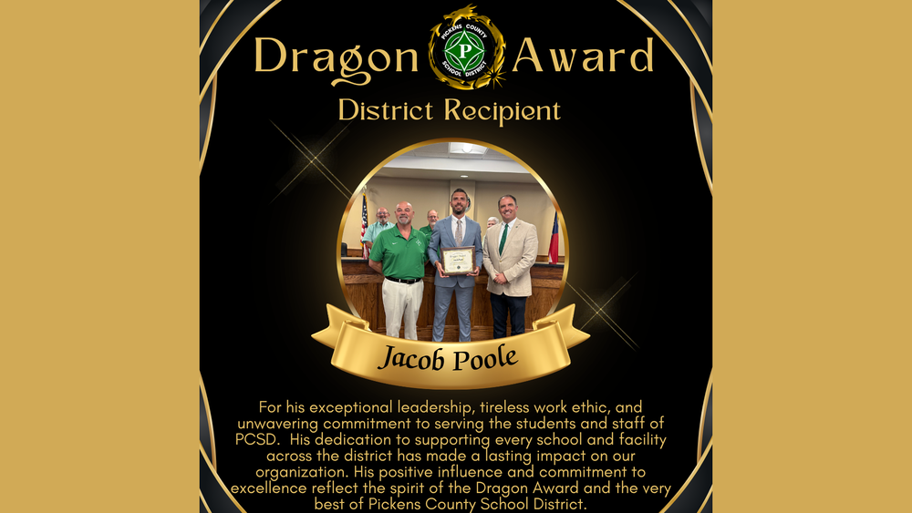 Dragon Award District Recipient - Jacob Poole