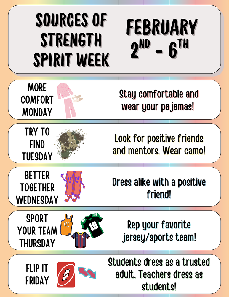 Sources of Strength Spirit Dress Up Week