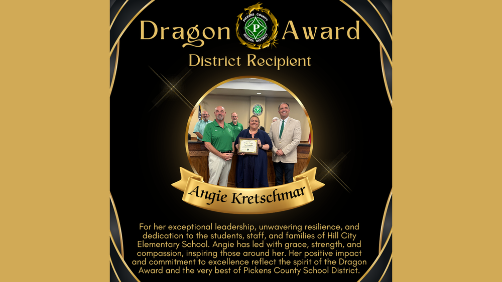 Dragon Award- District Recipient Angie Kretschmar
