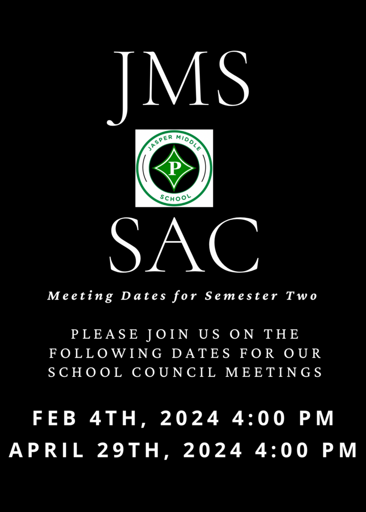 School Advisory Council Dates-February 4 and April 29