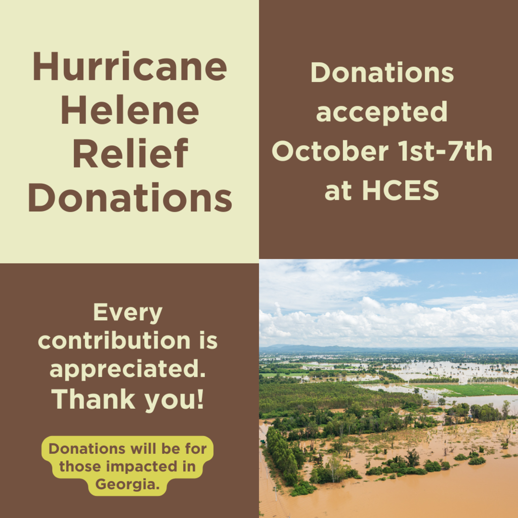 HCES collecting relief supplies for the hurricane.
