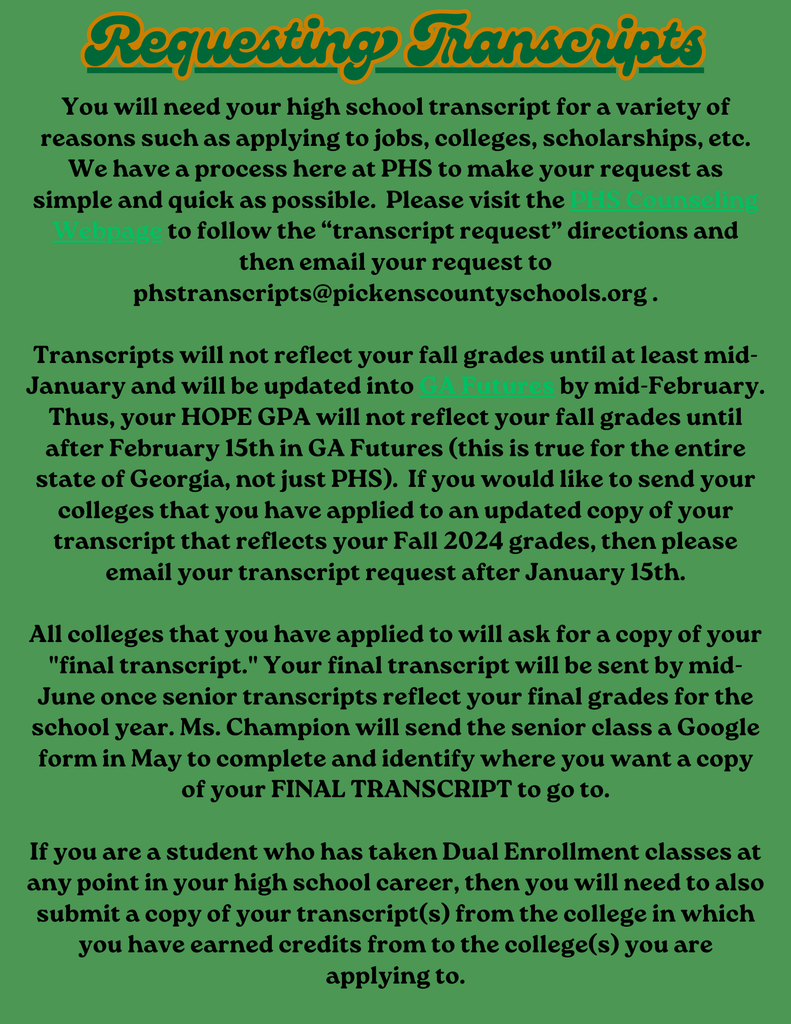 Transcript Request