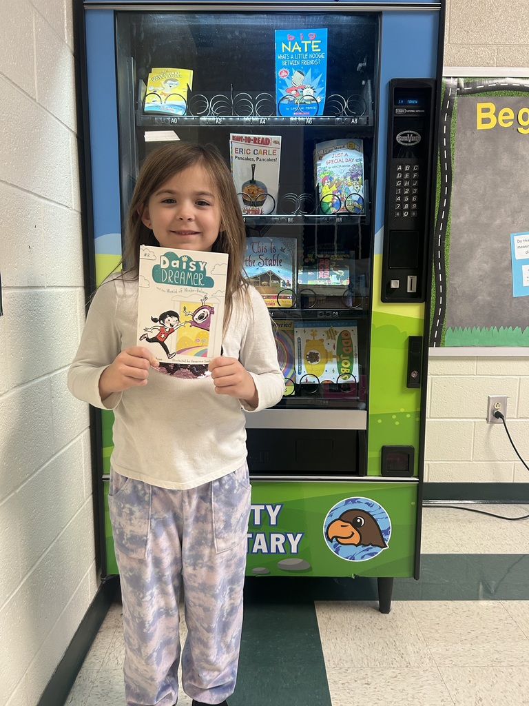 Evelyn earned the Book Vending Machine.