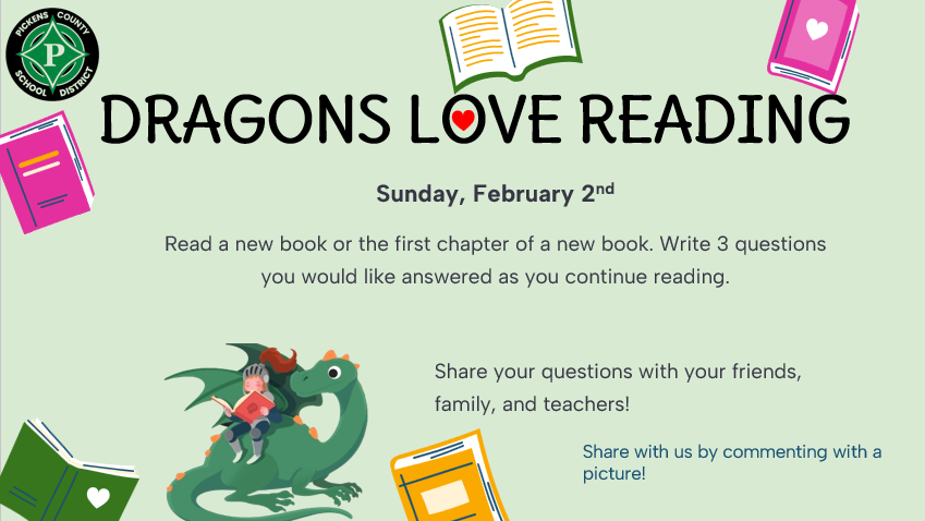Dragons love reading on February 2nd
