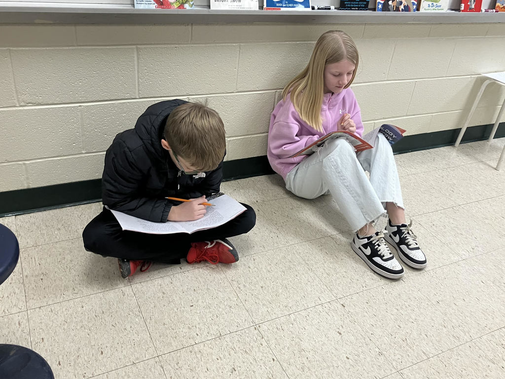 Mrs. Connelly's 4h graders working on informational texts.