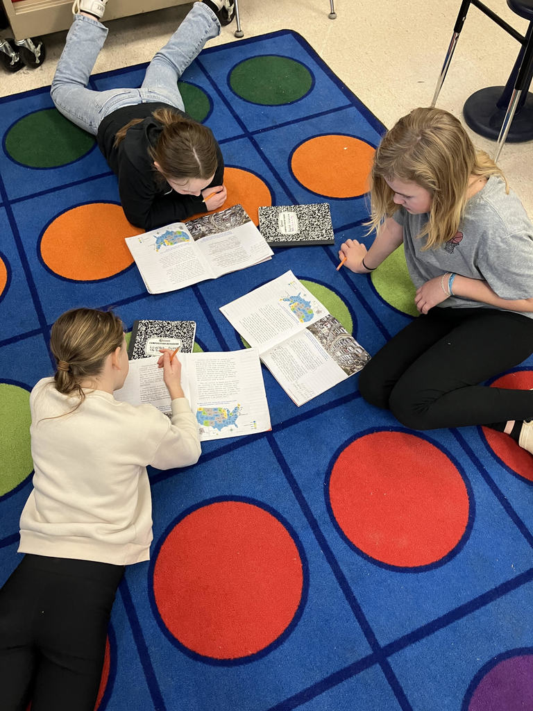 Mrs. Connelly's 4h graders working on informational texts.