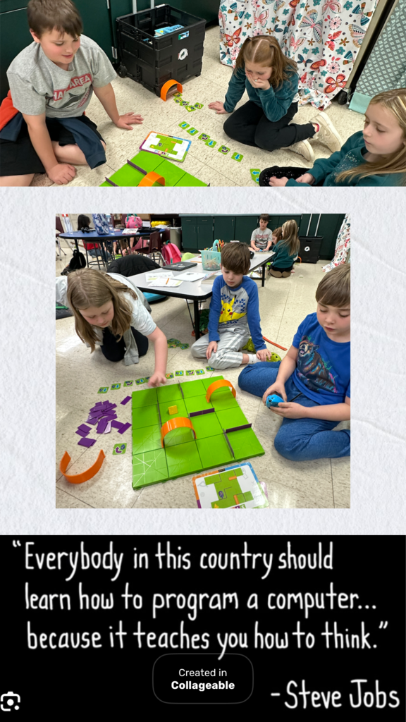 Mrs. Green's 3rd Grade Discovery students are coding.