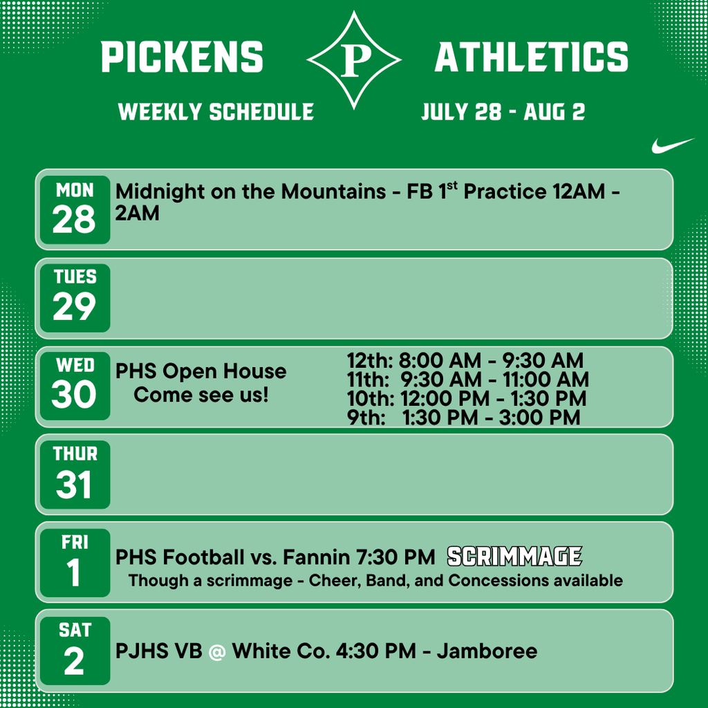 Weekly Schedule