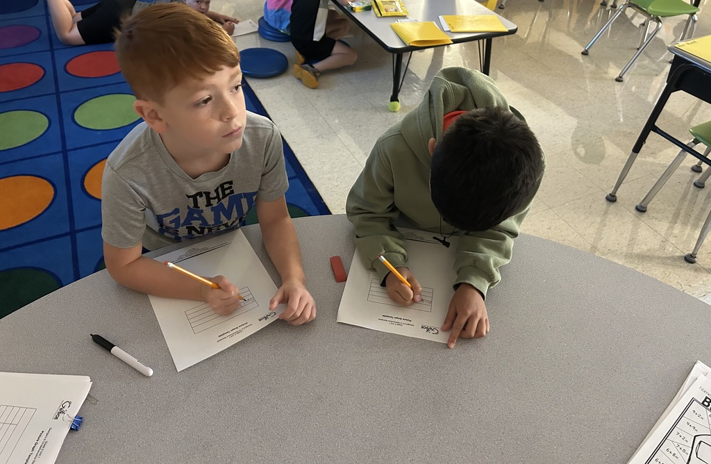Graphing in Mrs. Ellis' second grade classroom.