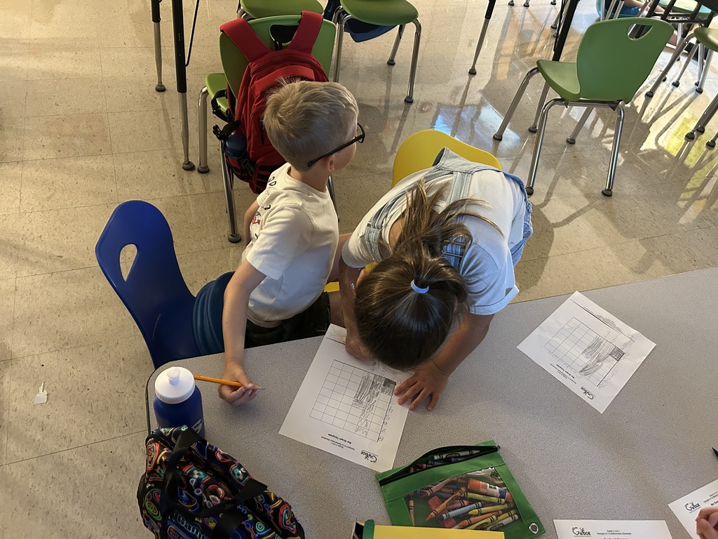 Graphing in Mrs. Ellis' second grade classroom.