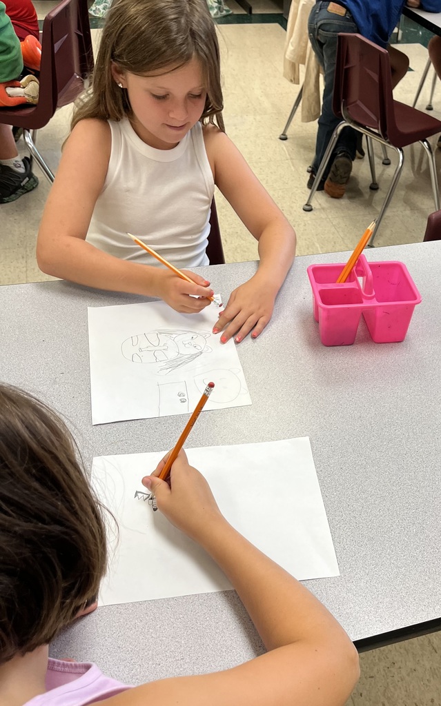 Rhyming and drawing in Art.