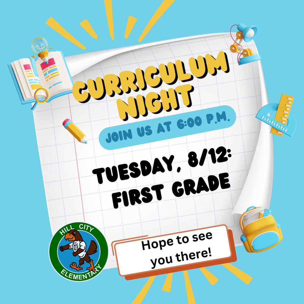 First Grade Curriculum Night tonight!
