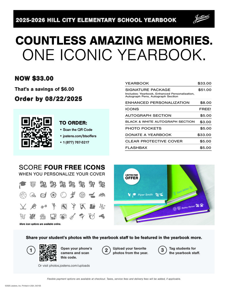 Order yearbook at Jostens.com
