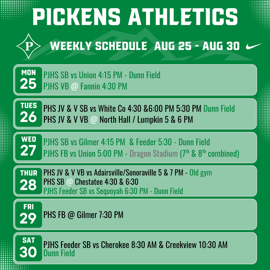 Weekly Schedule