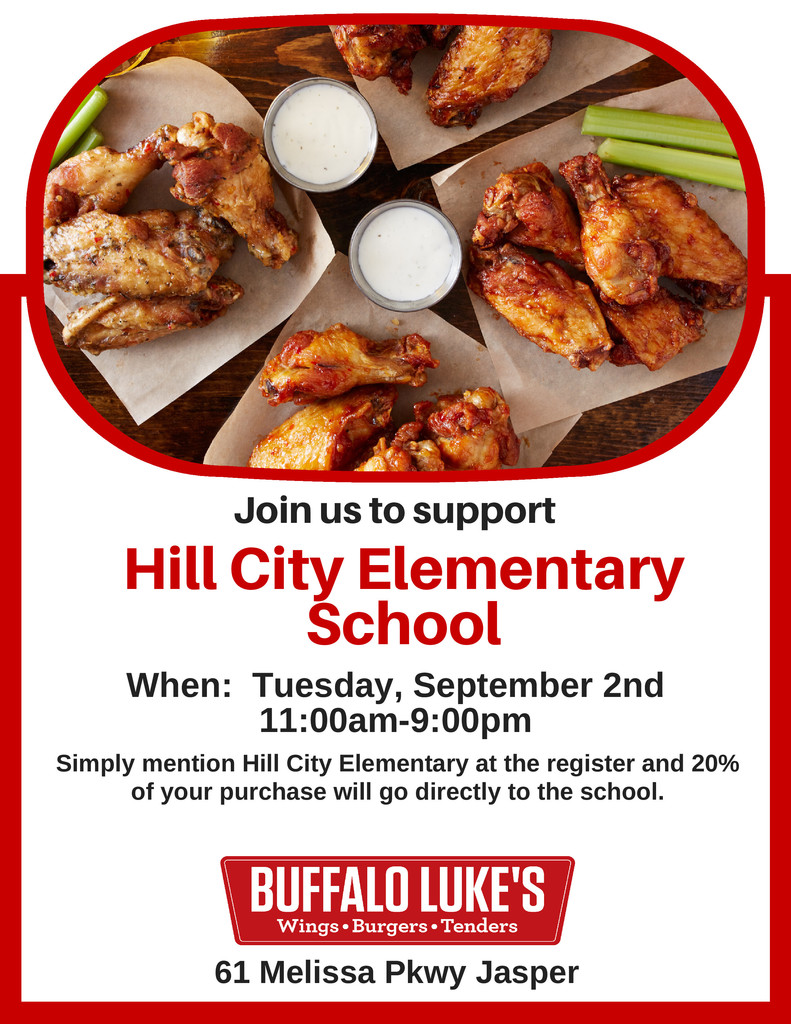 Spirit Night tonight at Buffalo Lukes!