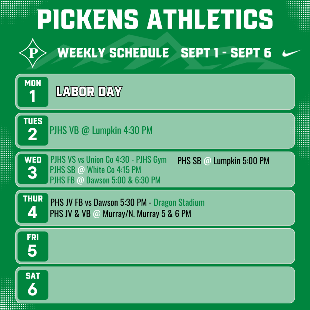 Weekly Schedule
