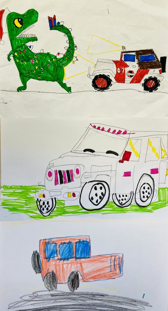 Jeep art from our Virtual Learning Day!