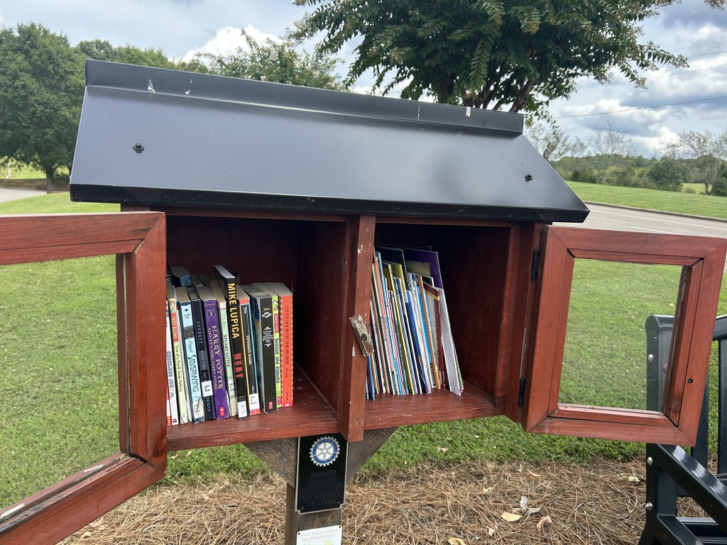 Grab a new book to read from our Little Free Library!