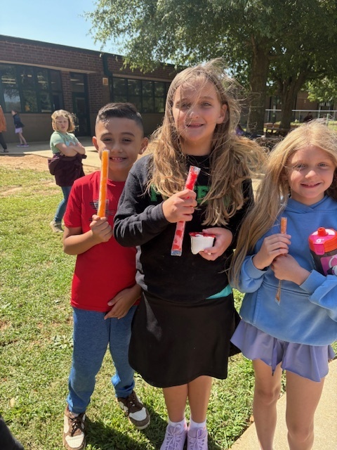 Mrs. Culbreth's class earning a popsicle party for attendance.