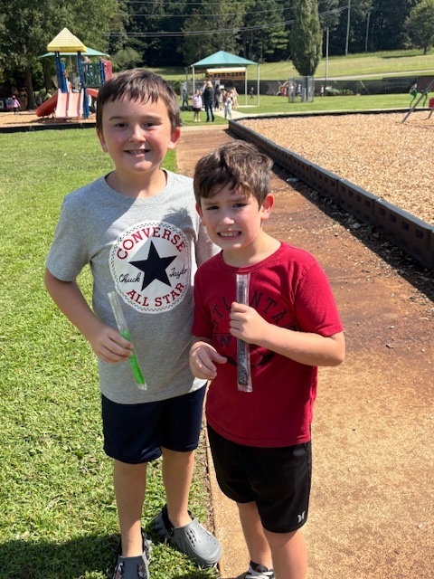 Mrs. Culbreth's class earning a popsicle party for attendance.