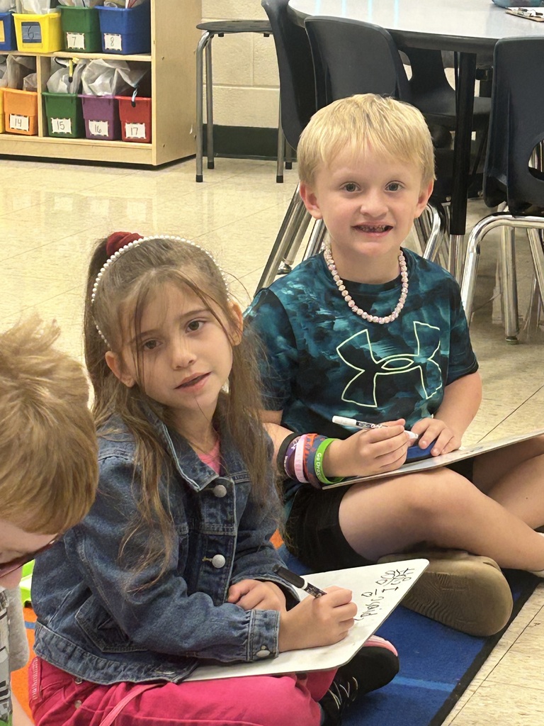 Mrs. Smith's second graders working hard.