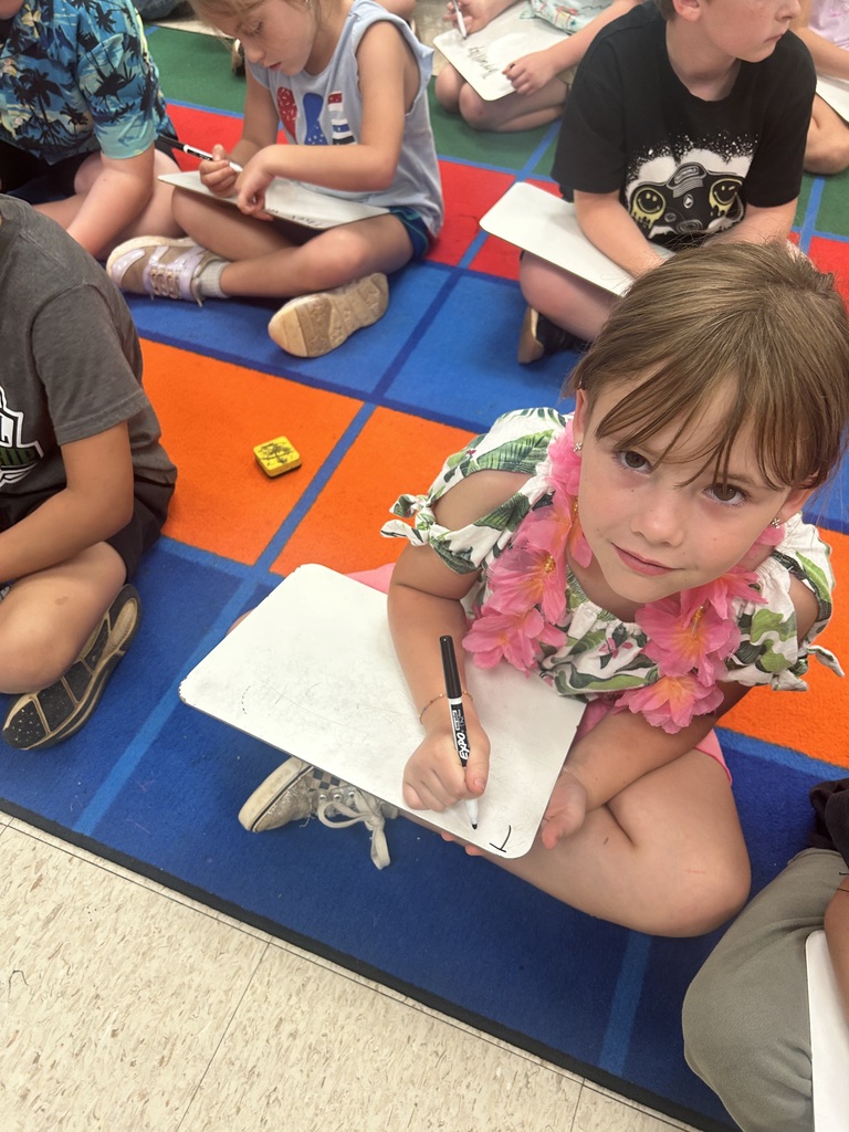 Mrs. Smith's second graders working hard.