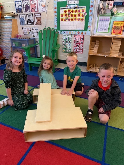 Apple tasting and ramps in Mrs. Anderson's PreK.