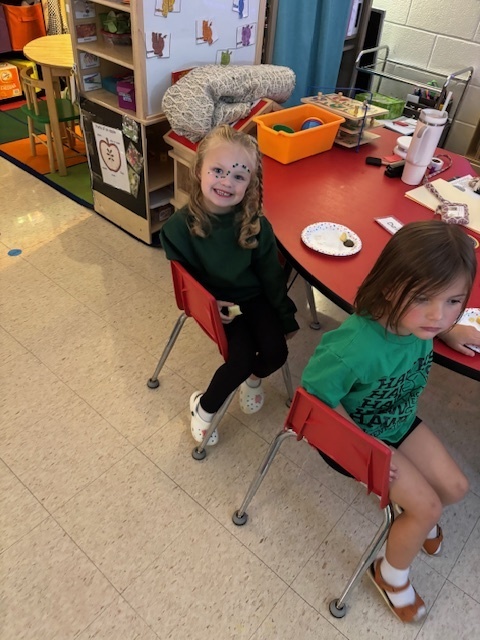 Apple tasting and ramps in Mrs. Anderson's PreK.