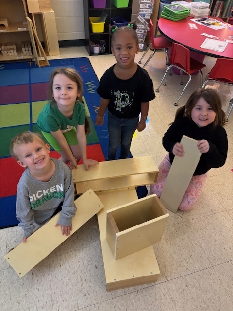 Apple tasting and ramps in Mrs. Anderson's PreK.