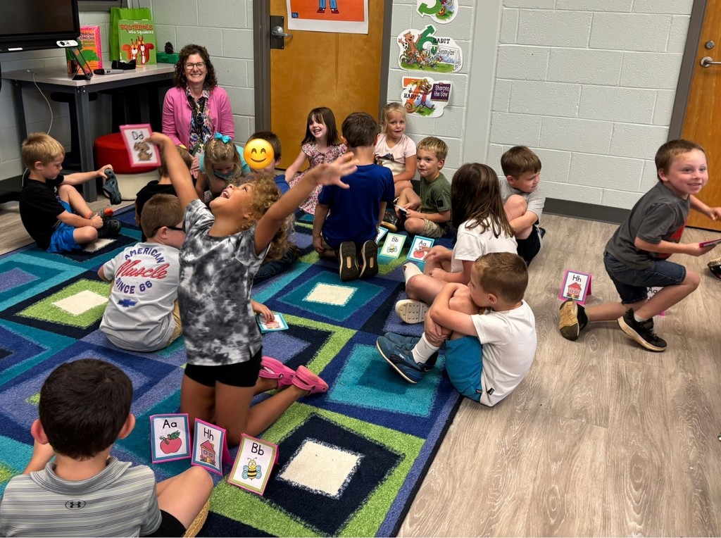 Mrs. Abbott's kindergartners playing Boom, Clap, Grab!