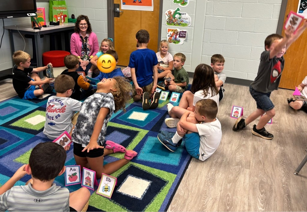 Mrs. Abbott's kindergartners playing Boom, Clap, Grab!
