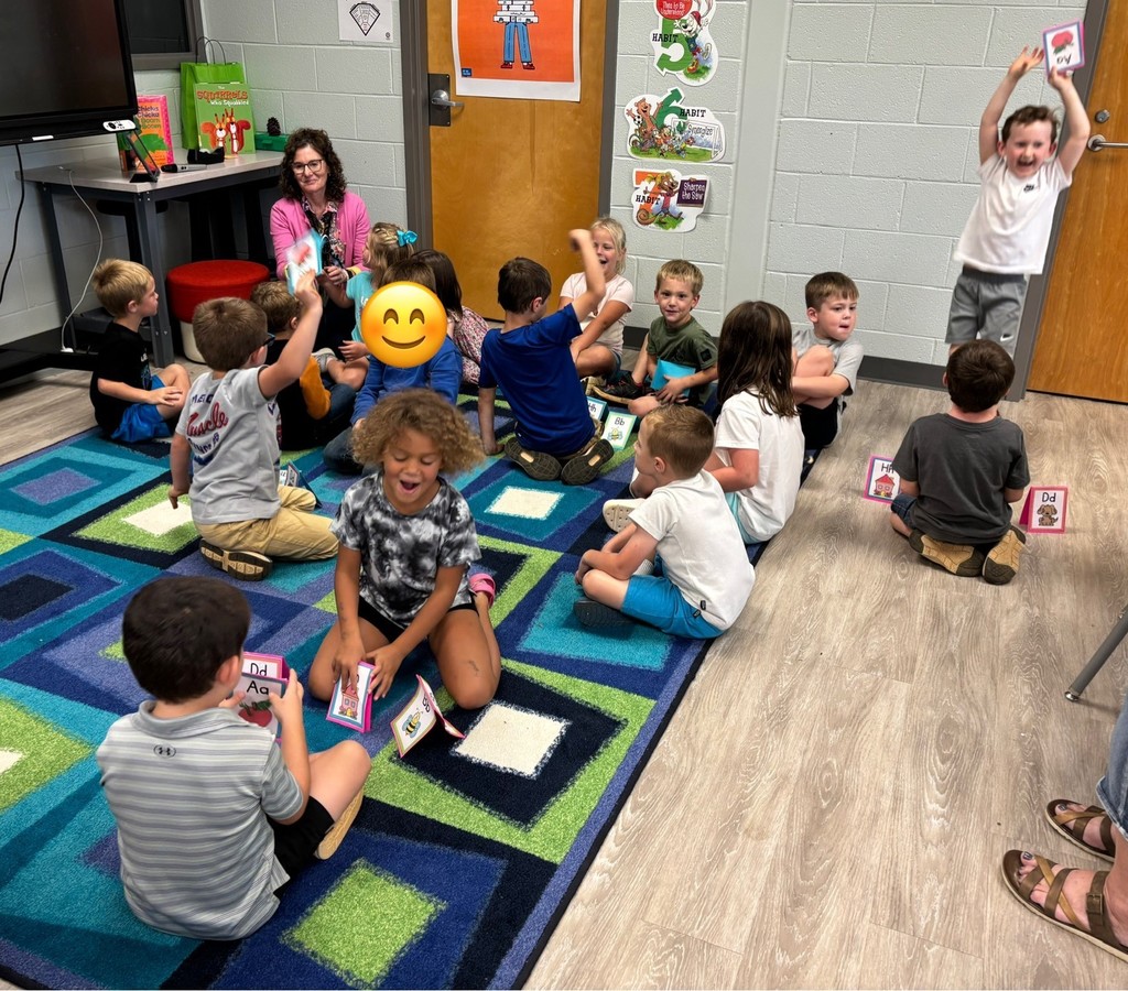 Mrs. Abbott's kindergartners playing Boom, Clap, Grab!